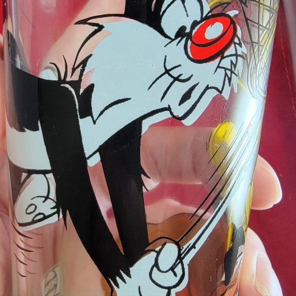 Pepsi glass with Sylvester and tweety bird glass (1976) Brand new - Picture 4 of 7